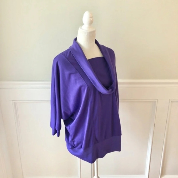 Vintage Peter Popovich Purple Cowl Sweater VTG M - Picture 2 of 4